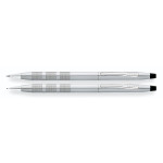 Cross Classic Century Ballpoint Pen and Pencil Set -  Satin Chrome - Picture 1